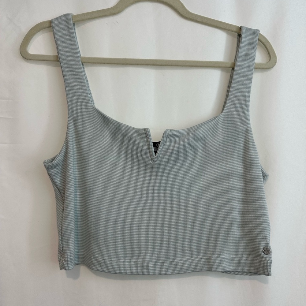 Women's baby blue striped Sleeveless Top